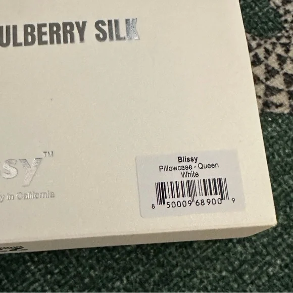 Blissy White Cream Pillowcase - 100% Pure Mulberry Silk